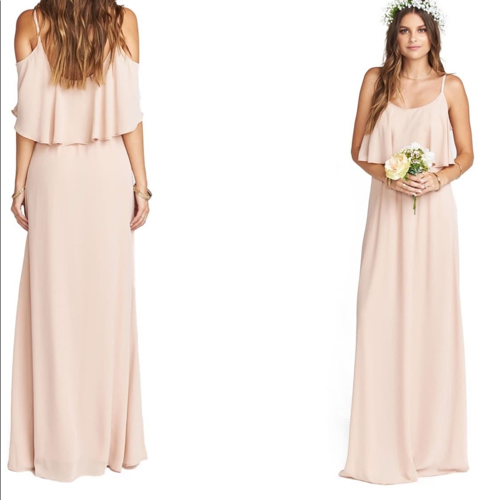 Show Me Your MuMu dusty blush bridesmaid dress